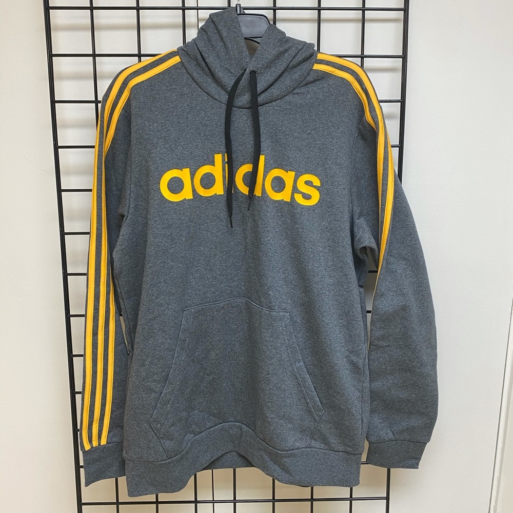 Adidas Essentials Three Stripe Pullover Hoodie NEW